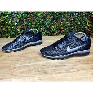 Nike Free Run 5.0 Running Shoes Training Black Hexagon Silver Gray Womens‎ 8